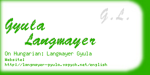 gyula langmayer business card